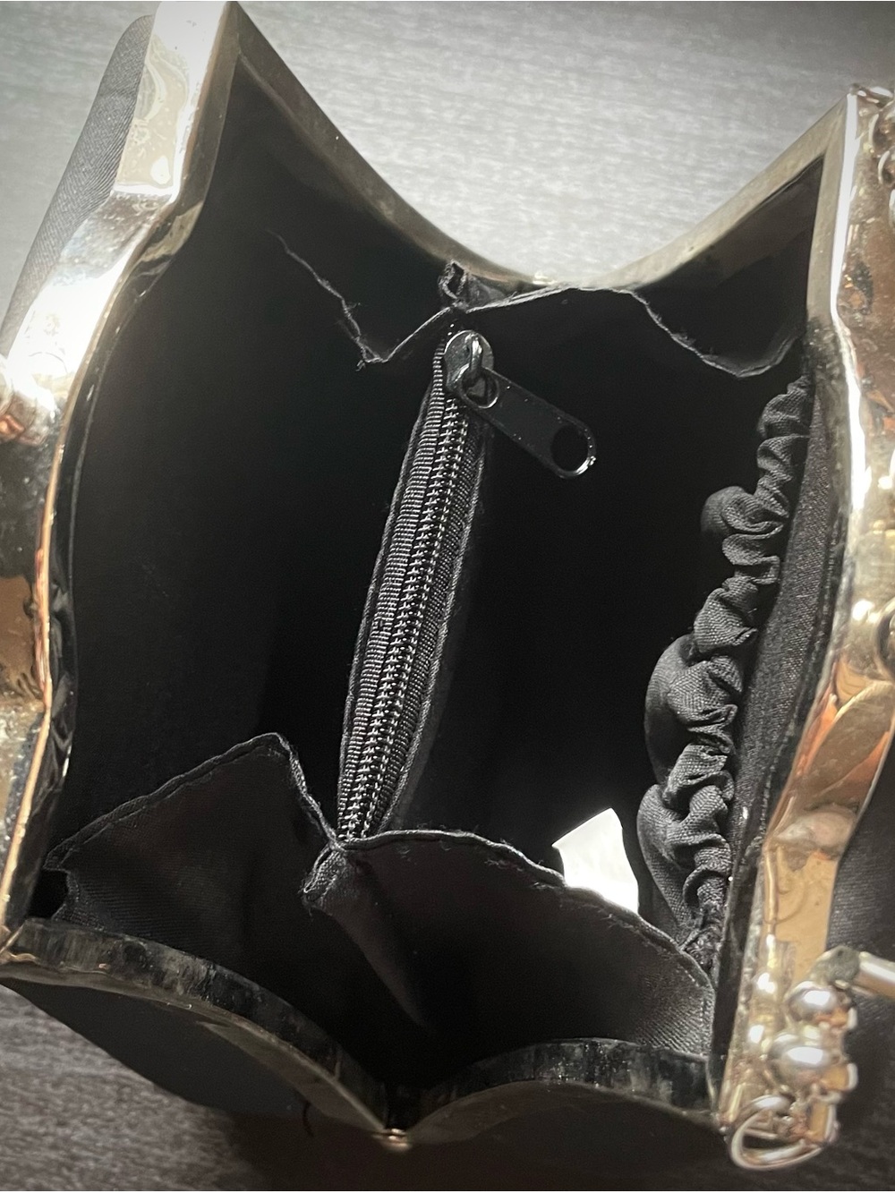 Black Vintage Top-Handle Evening Bag - Picture 6 of 6